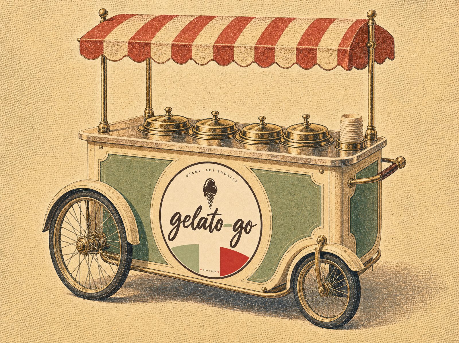 The Vintage Cart — elegant vintage gelato cart